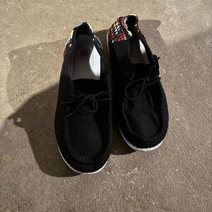 Black Casual Slip-On Shoes